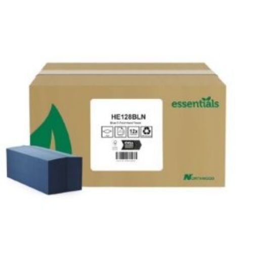 Picture of Essentials 1ply Blue CFold Towel x2880 - 100% Recycled