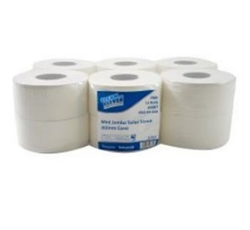 Picture of Clean & Clever PM6 Mini Jumbo Toilet Rolls 2ply 60mm core