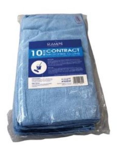 Picture of Ramon Contract 40x40xm Microfibre Cloths - Blue