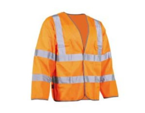 Picture of Hi Vis Long Sleeve Mesh Waistcoat - Orange 