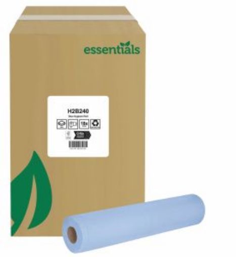 Picture of Essentials 25cm/ 10" 2ply Hygiene Rolls - Blue 